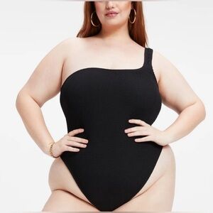 NEW GOOD AMERICAN 🇺🇸 ALWAYS FITS ONE SHOULDER SWIMSUIT PLUS Size 7/8 - 4XL 5XL